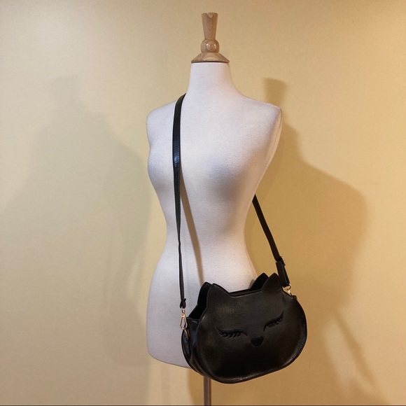 💥 CLEARANCE Foxy Black Silhouette Crossbody Bag - Picture 4 of 5